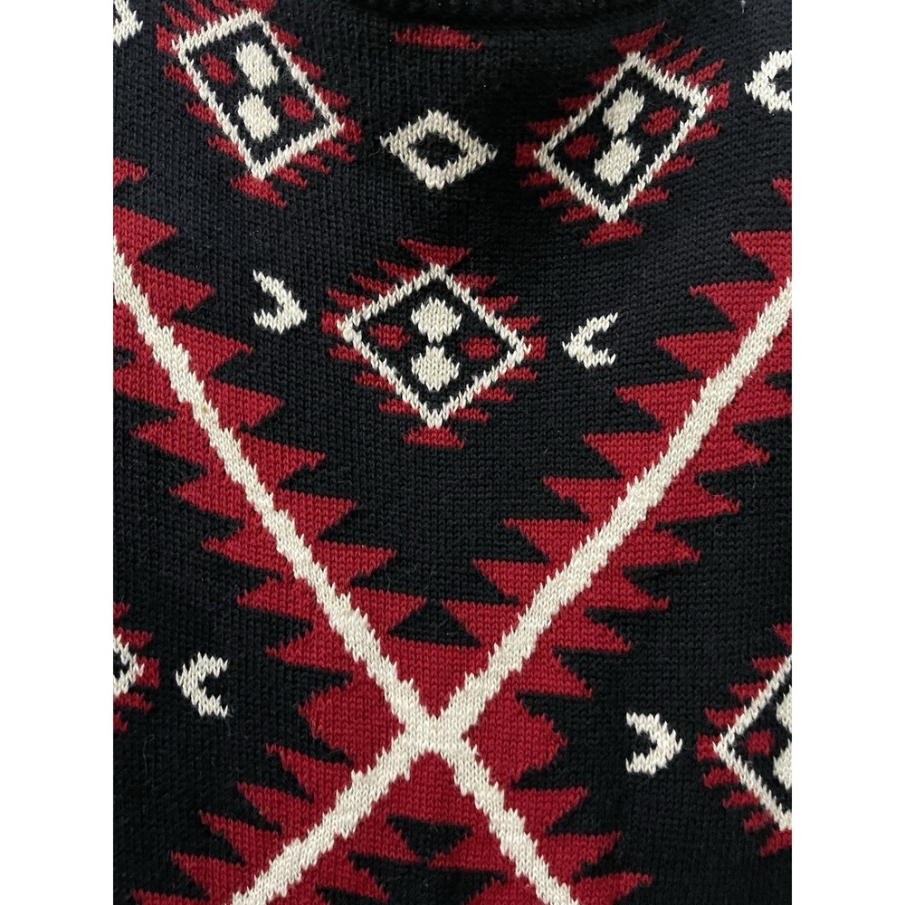 Lauren Ralph Lauren Petite Medium Long Tunic Sweater Southwest Aztec Geometric - Picture 8 of 16